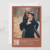 テラコッタ素朴フローラ秋ワイルドフラワー結婚ズ 招待状 (裏面)