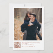 テラコッタ素朴フローラ秋ワイルドフラワー結婚ズ 招待状 (裏面)