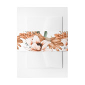 テラコッタ素朴フローラ金ゴールドシエレガントック 招待状ベリーバンド (正面例)