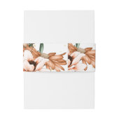 テラコッタ素朴フローラ金ゴールドシエレガントック 招待状ベリーバンド (裏面例)