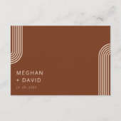 テラコッタ素朴ボホアーキッモダンド結婚ズ エンクロージャーカード (裏面)