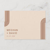 テラコッタ素朴ボホアーキッモダンド結婚ズ エンクロージャーカード (裏面)