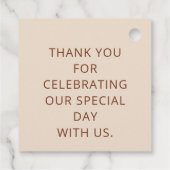 テラコッタ素朴ボホアーキッモダンド結婚ズ フェイバータグ (裏面)