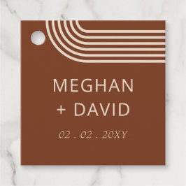 テラコッタ素朴ボホアーキッモダンド結婚ズ フェイバータグ
