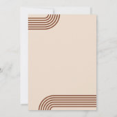 テラコッタ素朴ボホアーキッモダンド結婚ズ 招待状 (裏面)