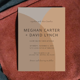 テラコッタ素朴ボホアーチモダンーズ 招待状