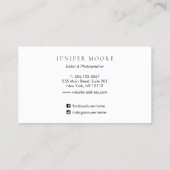 テラコッタ素朴ボホウォーターカラー抽象芸術アート 名刺 (裏面)