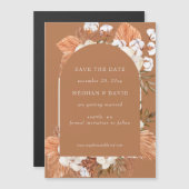 テラコッタ素朴ボホパンパスアルキッド日付を保存 (正面/裏面)