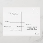 テラコッタ素朴ボホパンパスアルキッドRSVP 箔招待状ポストカード (裏面)