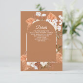 テラコッタ素朴ボホパンパスアーキッド結婚ズ エンクロージャーカード (スタンド正面)