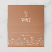 テラコッタ素朴ボホワイルドフラワーフローラプレイスカー プレイスカード (外部開封)