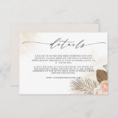 テラコッタ素朴ボホ結婚のシックなスクリプト詳細 エンクロージャーカード (正面/裏面)