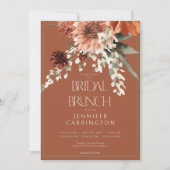 テラコッタ素朴ラストフラワーズブライダルブランチ 招待状 (正面)