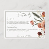 テラコッタ素朴ラストフラワーズ詳細 エンクロージャーカード (正面)