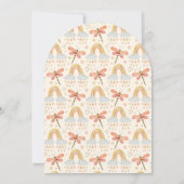 テラコッタ素朴レインボー自然アーチベビーシャワー 招待状 (裏面)