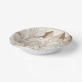 テラコッタ素朴ワイルドフラワーボホ春スタイル ペーパーボウル (傾斜あり)