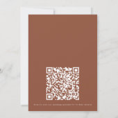 テラコッタ素朴ワイルドフラワー結婚ズ 招待状 (裏面)