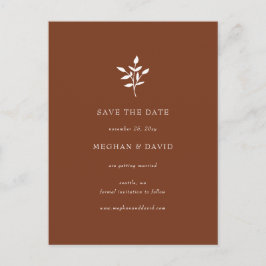 テラコッタ素朴ーシンプルボタニカルザデイト 案内ポストカード