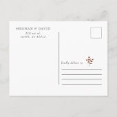 テラコッタ素朴ーシンプルボタニカルザデイト 案内ポストカード (裏面)