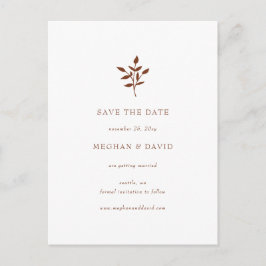 テラコッタ素朴ーシンプルボタニカルザデイト 案内ポストカード