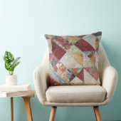 テラコッタ素朴抽象芸術パッチワーク植物学 クッション (椅子)