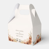 テラコッタ素朴秋フローラ結婚ズサンキュー フェイバーボックス (裏面サイド)