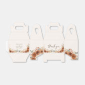 テラコッタ素朴秋フローラ結婚ズサンキュー フェイバーボックス (折り畳みなし)