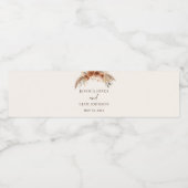 テラコッタ素朴秋フローラ結婚式の引き出物 ペットボトルラベル (シングルラベル)