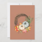 テラコッタ素朴秋秋パンプキンス結婚ズ セーブザデート (裏面)