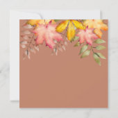 テラコッタ素朴秋紅葉結婚ズ セーブザデート (裏面)