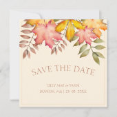 テラコッタ素朴秋紅葉結婚ズ セーブザデート (正面)