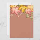 テラコッタ素朴秋紅葉結婚ズ 招待状 (裏面)