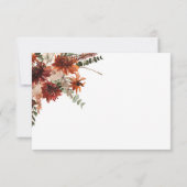 テラコッタ素朴秋結婚の応答カード 出欠カード (裏面)