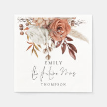 テラコッタ素朴花模様未来のミセス