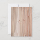 テラコッタ素朴金ゴールドウォーターカラーモノグラム結婚ズ 出欠カード (裏面)