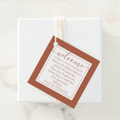 テラコッタ結婚のウェルカムギフトバスケットバッグ フェイバータグ (インサイチュ)