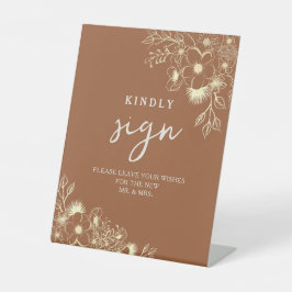 テラコッタ結婚のゲストブック 台座サイン