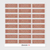 テラコッタ結婚のゲスト住所 シールシール シール (シート)