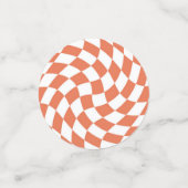 テラコッタ結婚のコレクション市松模様にチェック コンフェッティ (スモール正面)