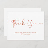 テラコッタ結婚のサンキューカード サンキューカード (正面/裏面)