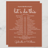 テラコッタ結婚のスケジュールのタイムライン (正面/裏面)