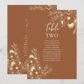 テラコッタ結婚のテーブル座席表 (正面/裏面)