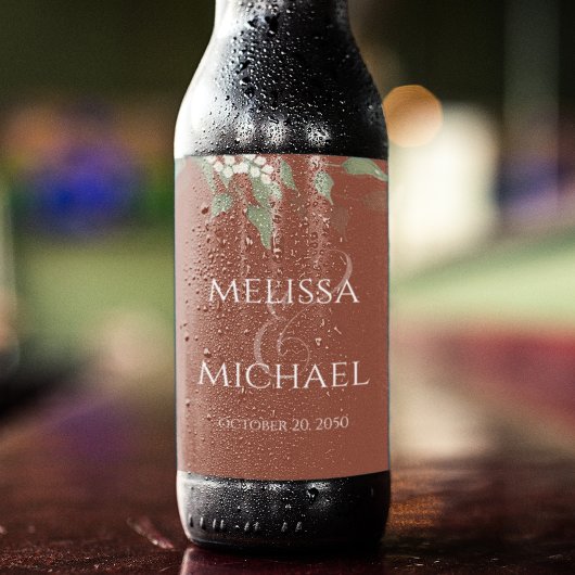 テラコッタ結婚のビールラベルカスタム ビールラベル
