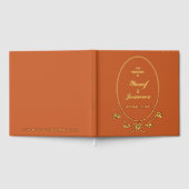 テラコッタ結婚のフォイルゲストブック ゲストブック (全面)