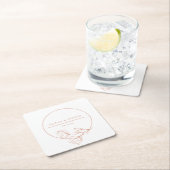 テラコッタ結婚のフローラペルソライズ スクエアペーパーコースター (インサイチュ)