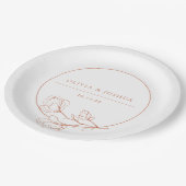 テラコッタ結婚のフローラペルソライズ ペーパープレート (アングル)