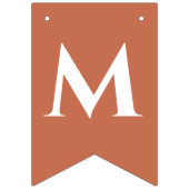 テラコッタ結婚のミスターMrs. 7レター名ハート バンティングフラッグ (第2の旗)