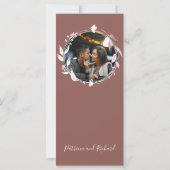 テラコッタ結婚のメニューカード (裏面)