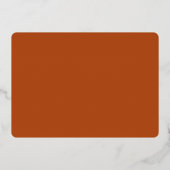 テラコッタ結婚の共演実在 箔招待状 (裏面)