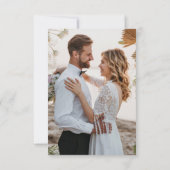 テラコッタ結婚の写真サンキューカード サンキューカード (裏面)